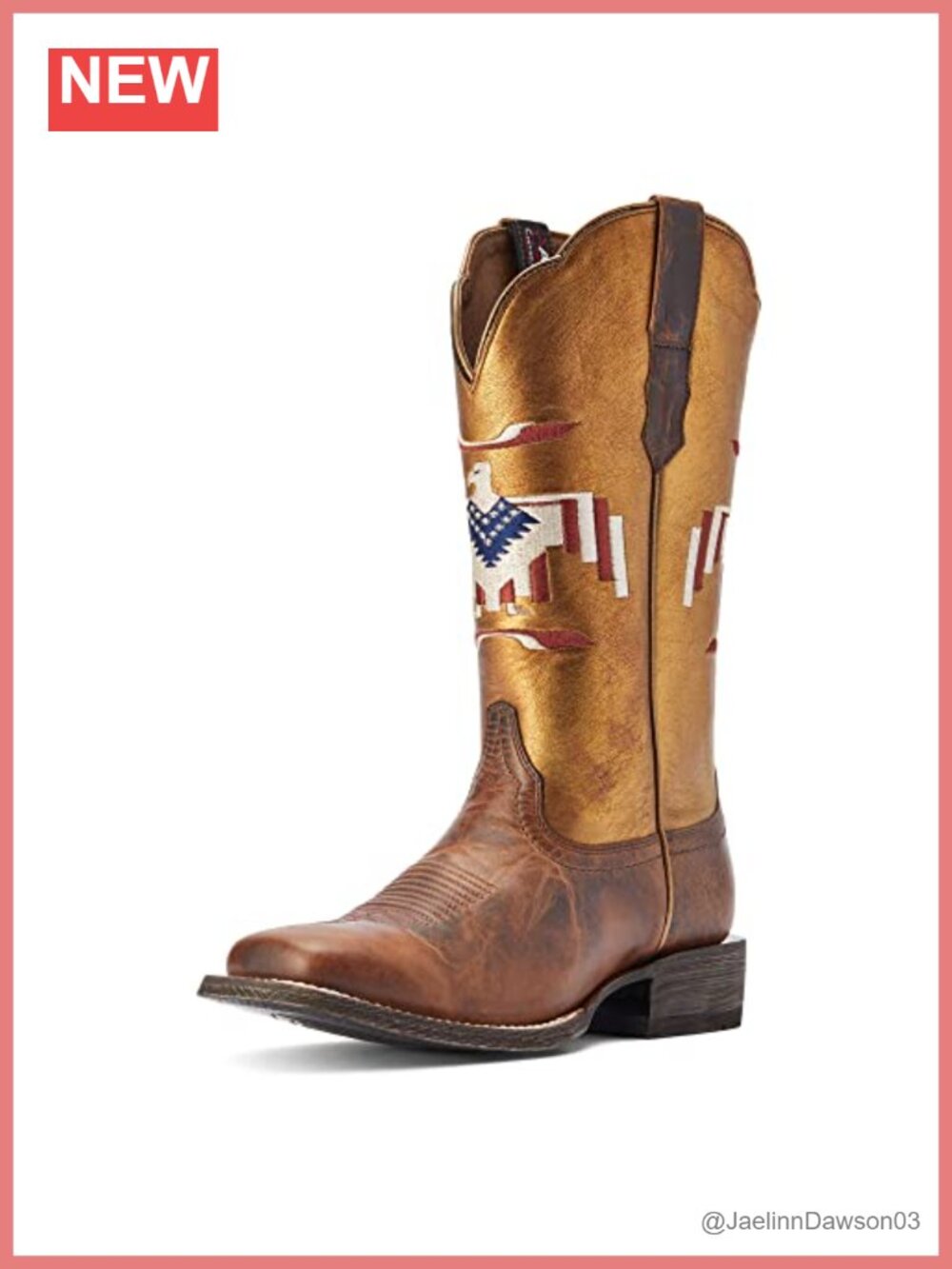 Western Leather Mid-Calf Boots Square Toe Pull-On Cushioned Work